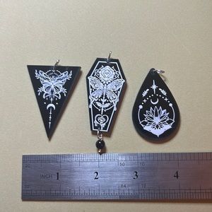 3 pendant bundle lotus and butterfly